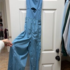 Blue free people jumpsuit